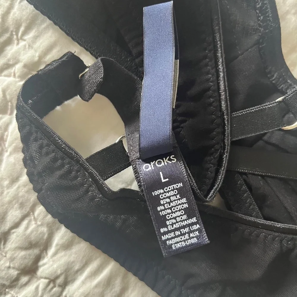 ARAKS uma bralette organic cotton & silk black L - Picture 3 of 3